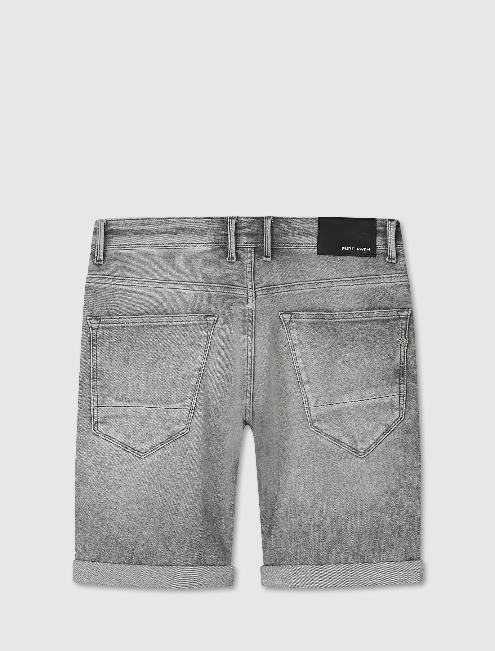 The Steve Skinny Fit Shorts | Denim Light Grey