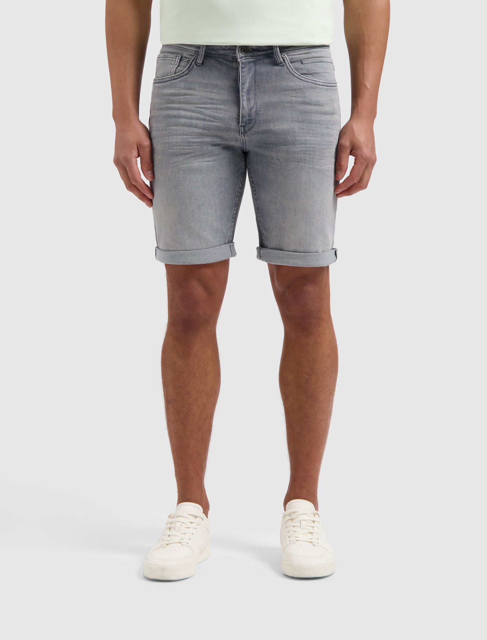 The Miles Slim Fit Shorts | Denim Mid Grey