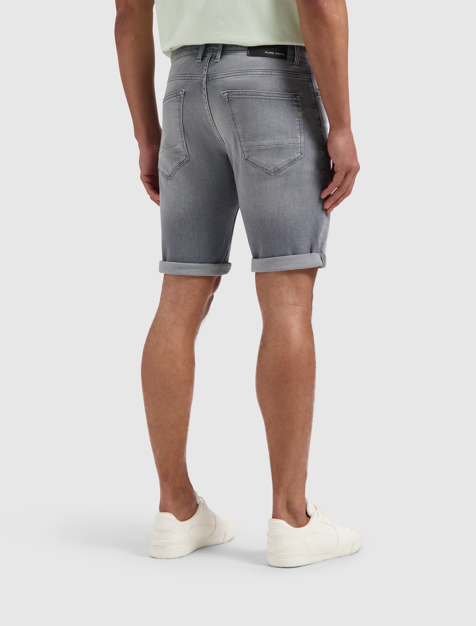 The Miles Slim Fit Shorts | Denim Mid Grey