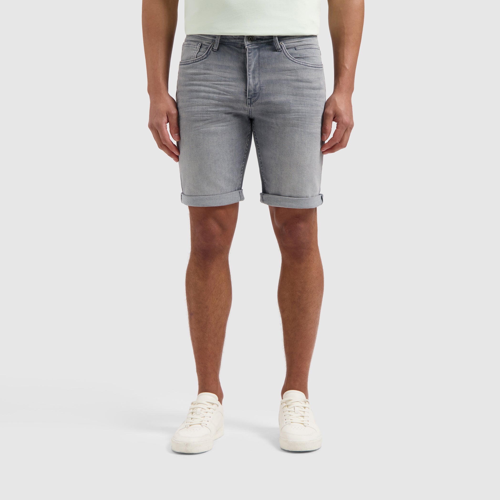The Miles Slim Fit Shorts | Denim Mid Grey