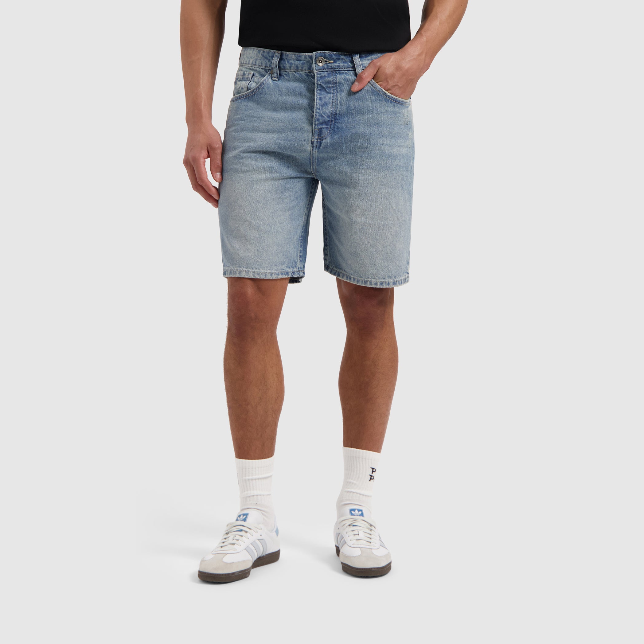 The Owen Regular Fit Shorts | Denim Mid Blue