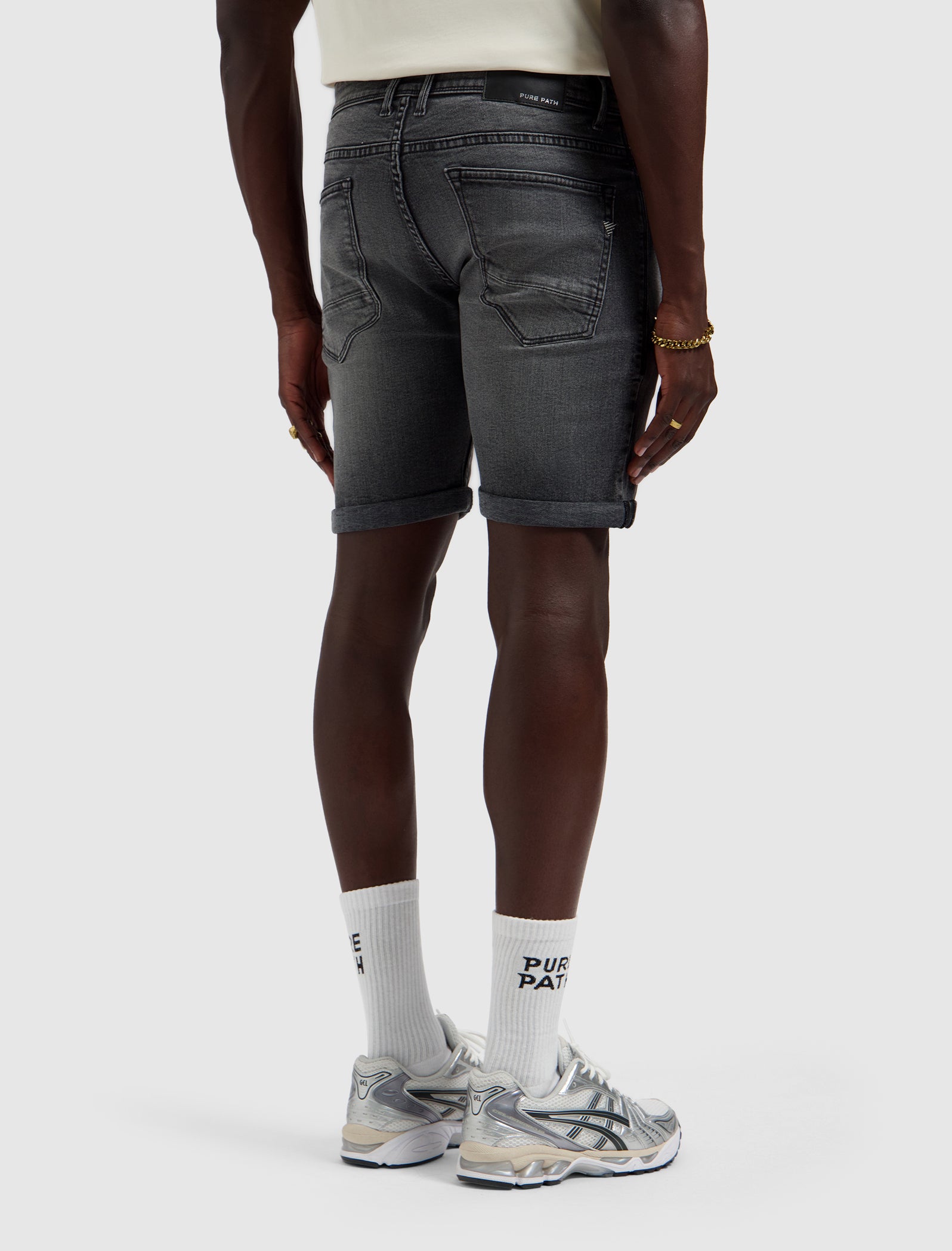 The Steve Skinny Fit Short | Denim Dark Grey