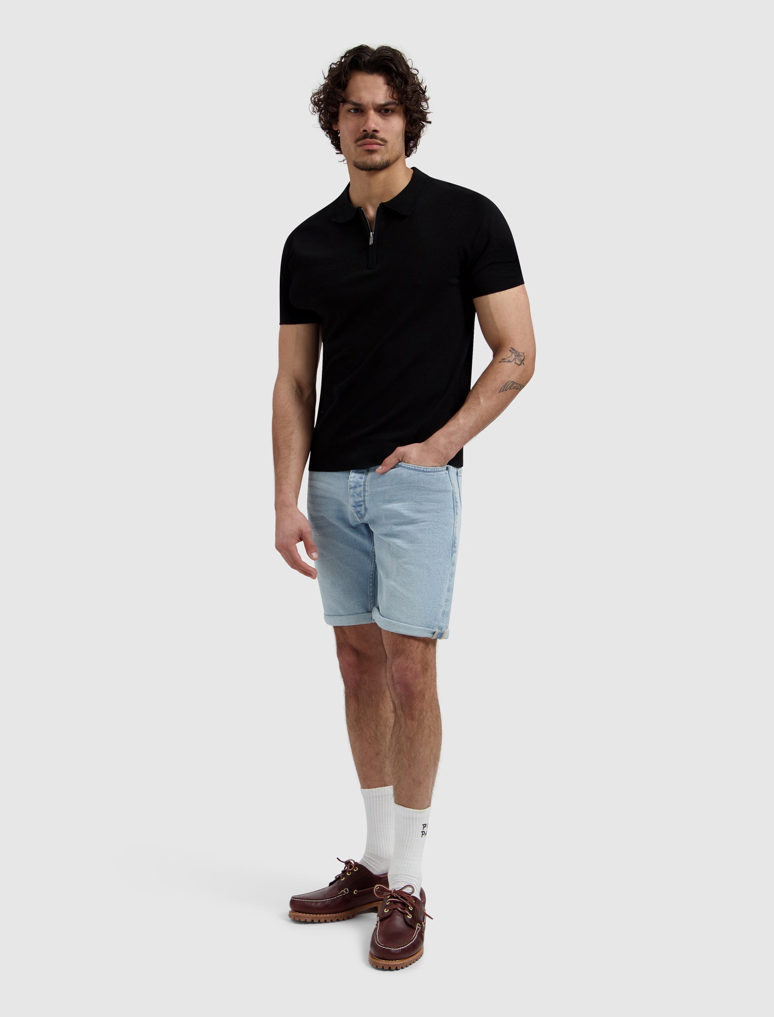 The Miles Slim Fit Short | Denim Light Blue