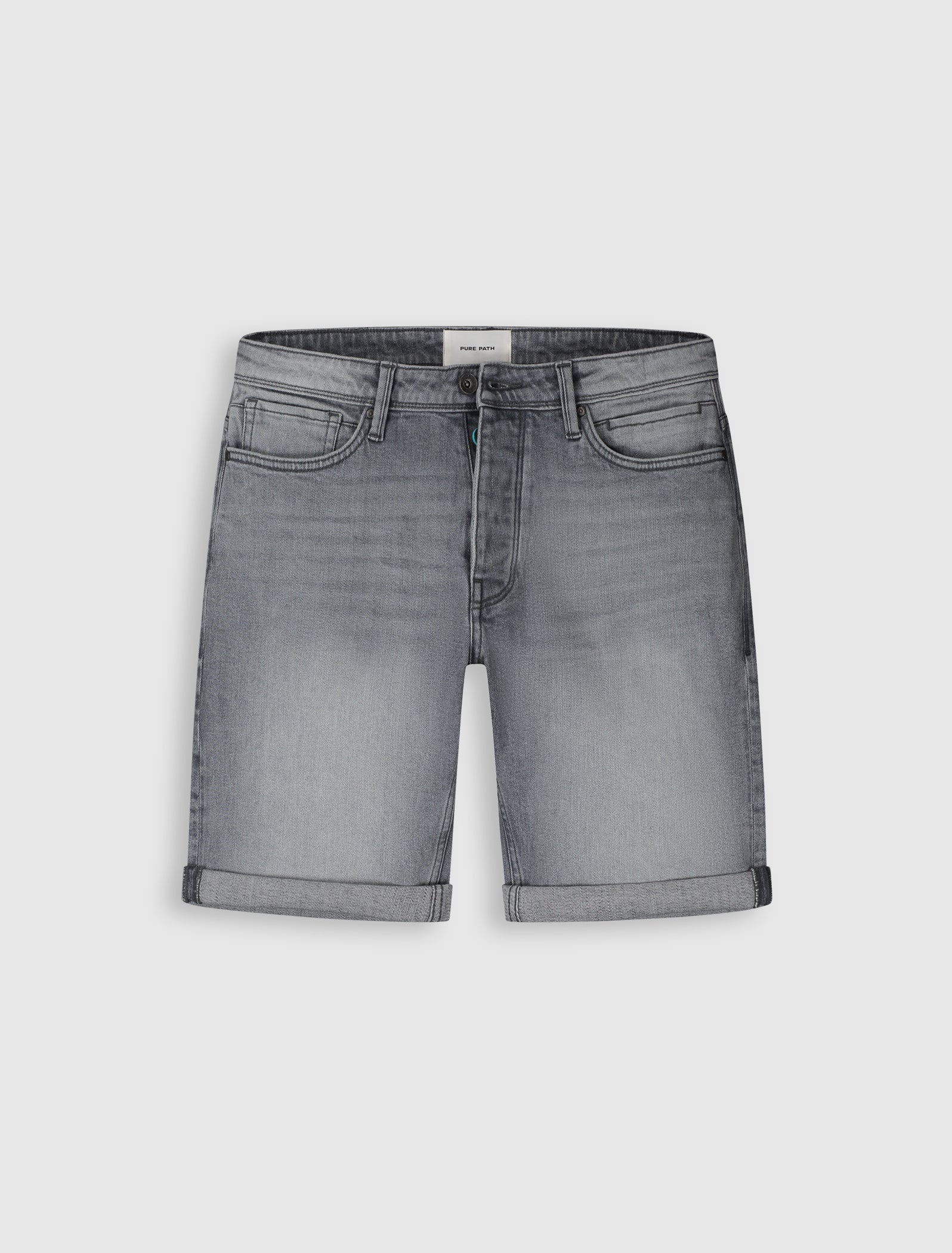 The Miles Slim Fit Short | Denim Light Grey