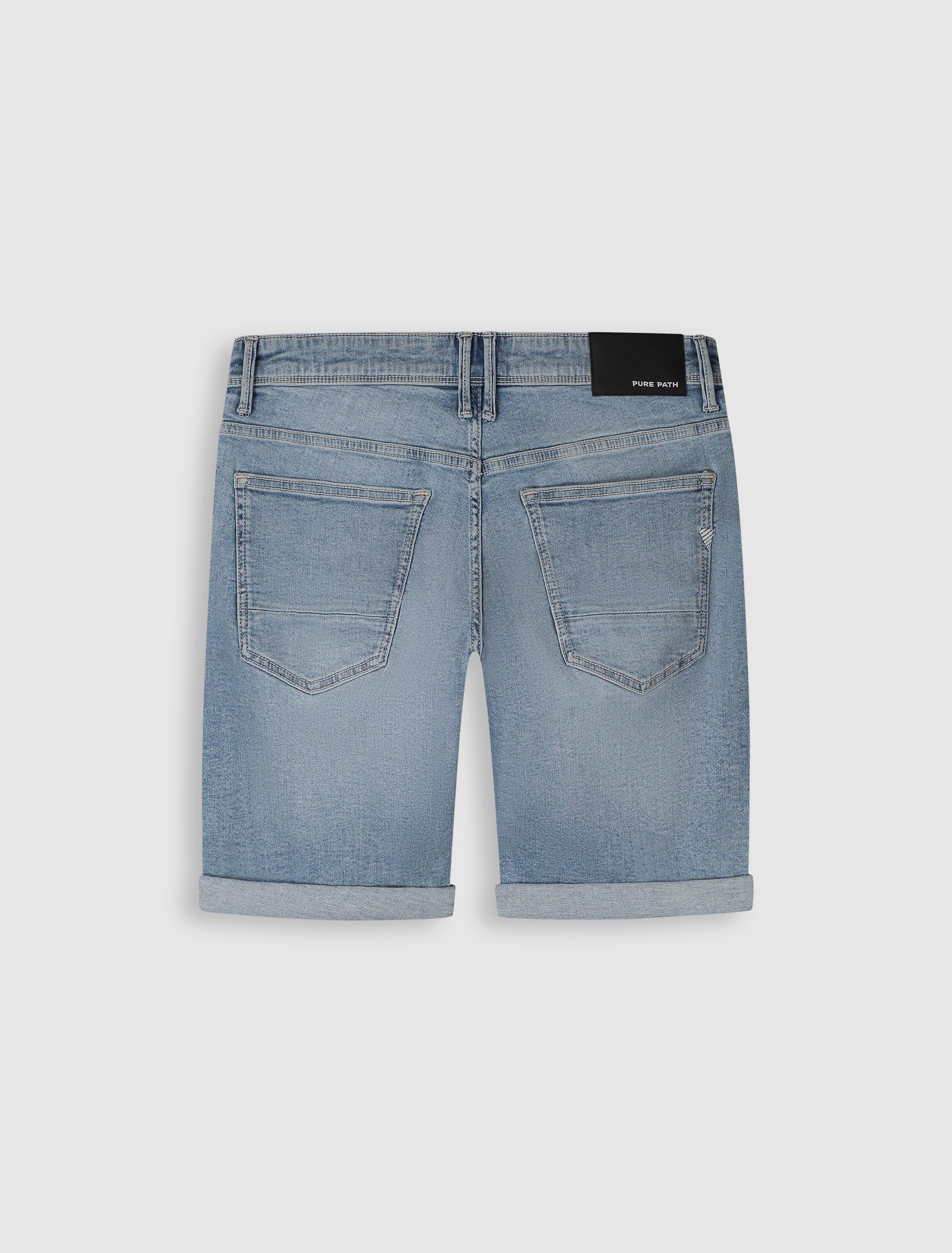The Steve Skinny Fit Short | Denim Light Blue