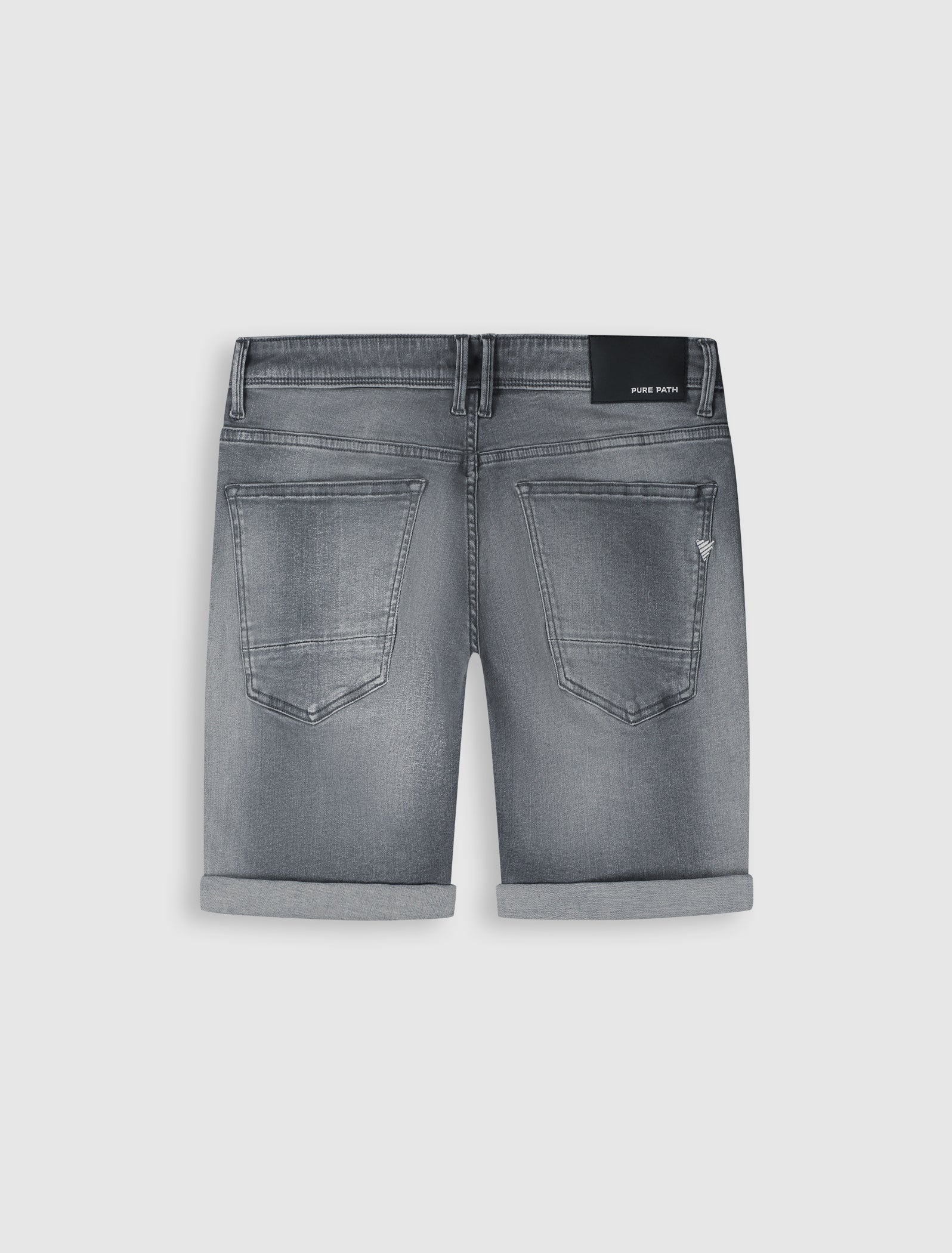 The Steve Skinny Fit Short | Denim Mid Grey