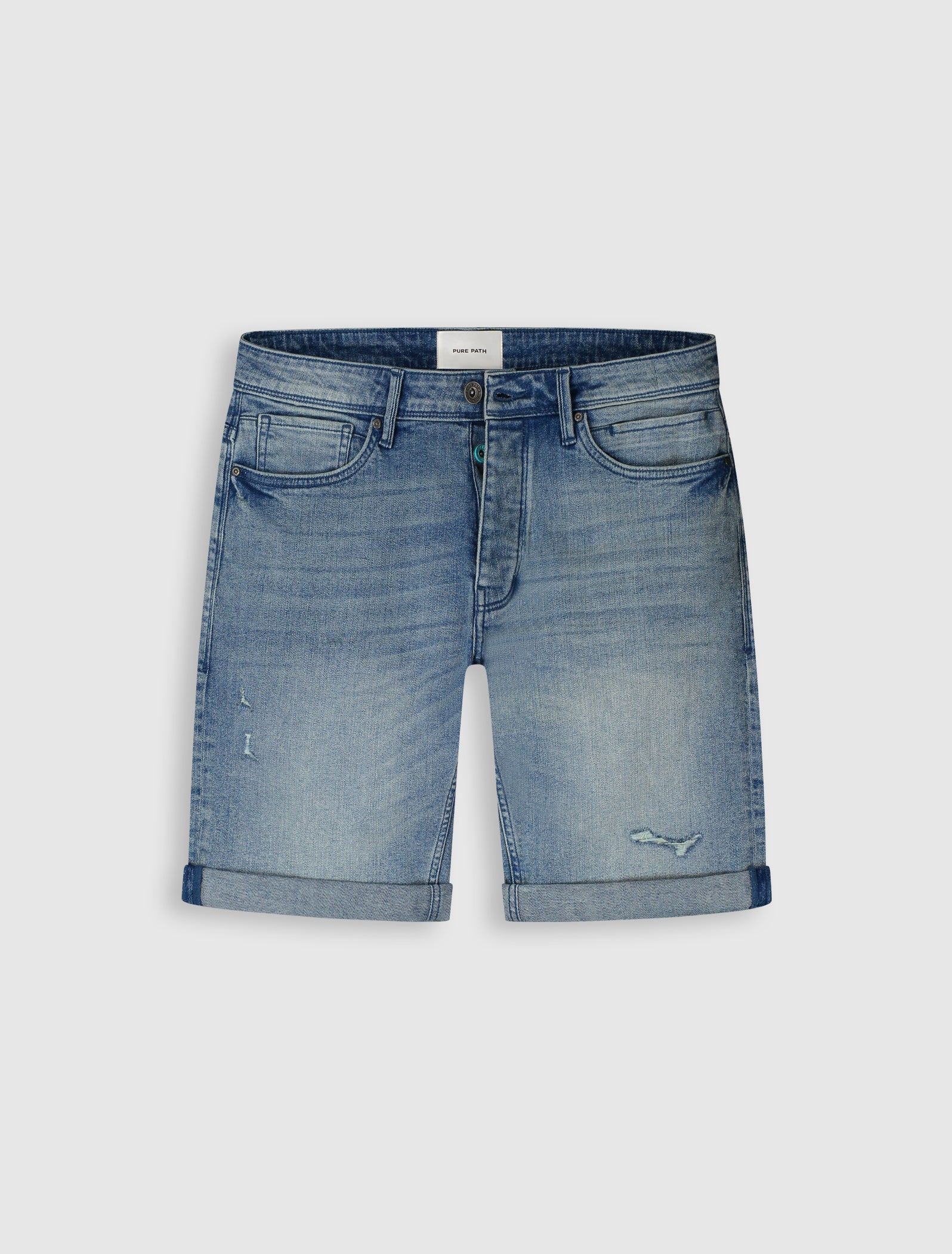 The Miles Slim Fit Short | Denim Mid Blue