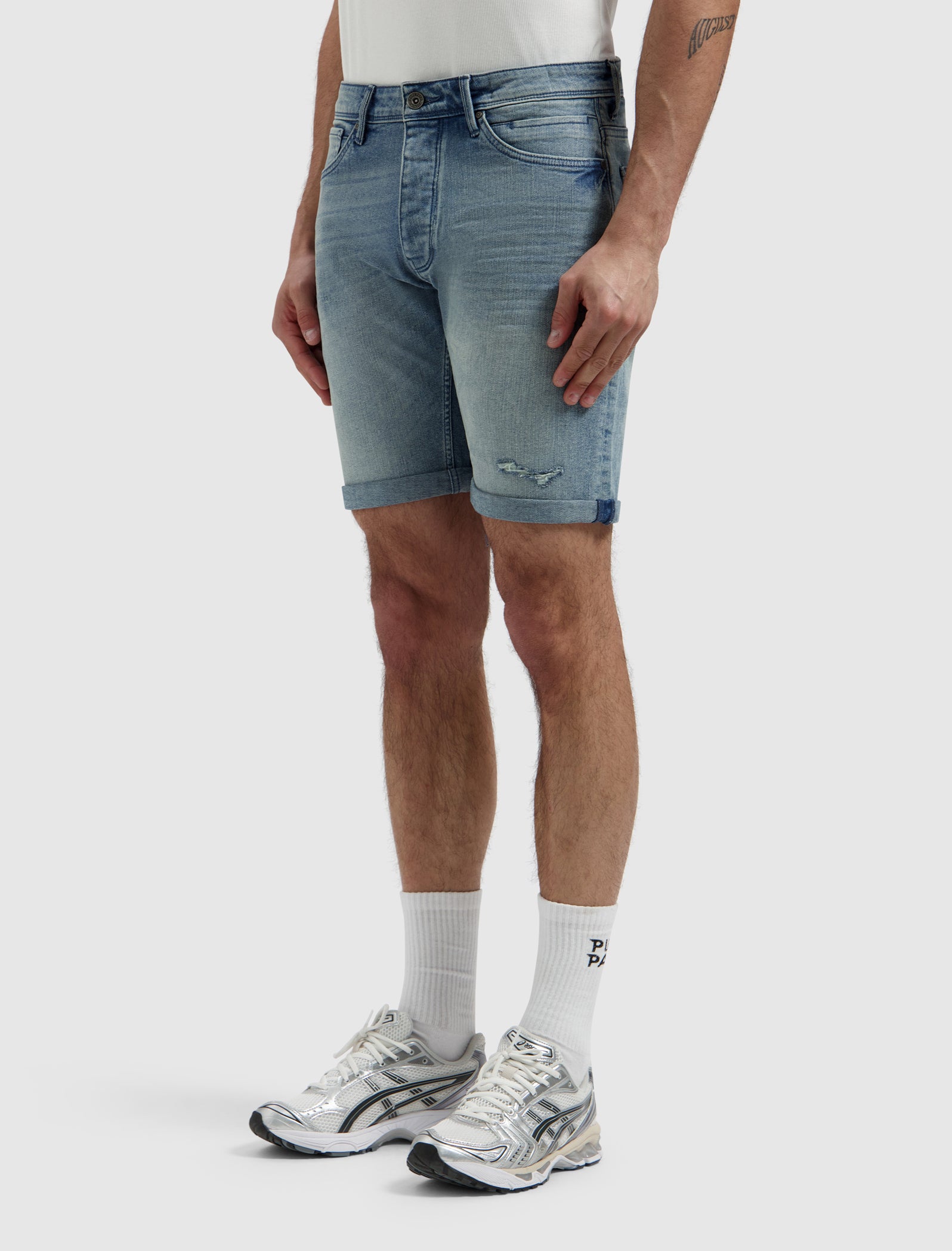 The Miles Slim Fit Short | Denim Mid Blue