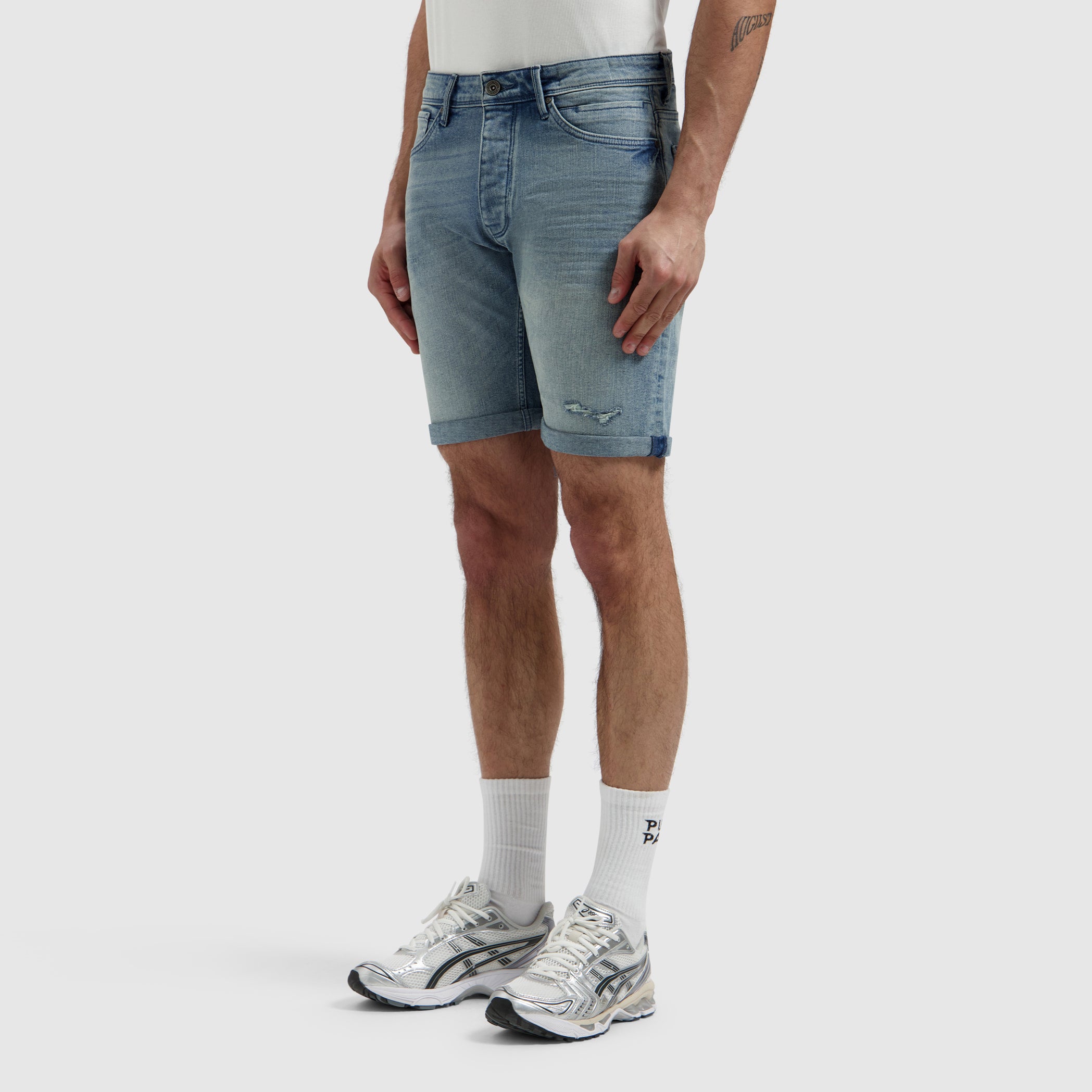 The Miles Slim Fit Short | Denim Mid Blue