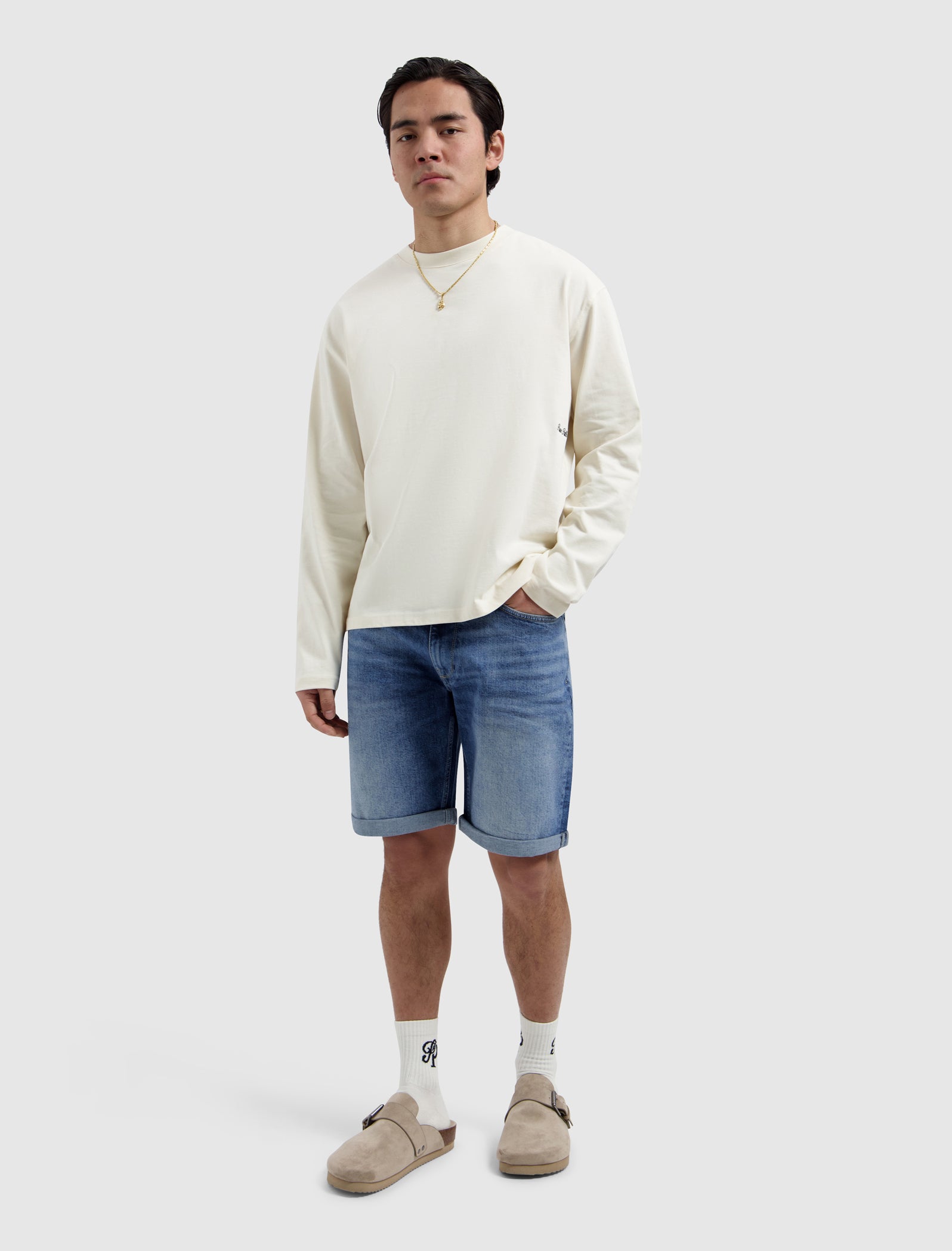The Miles Slim Fit Short | Denim Mid Blue