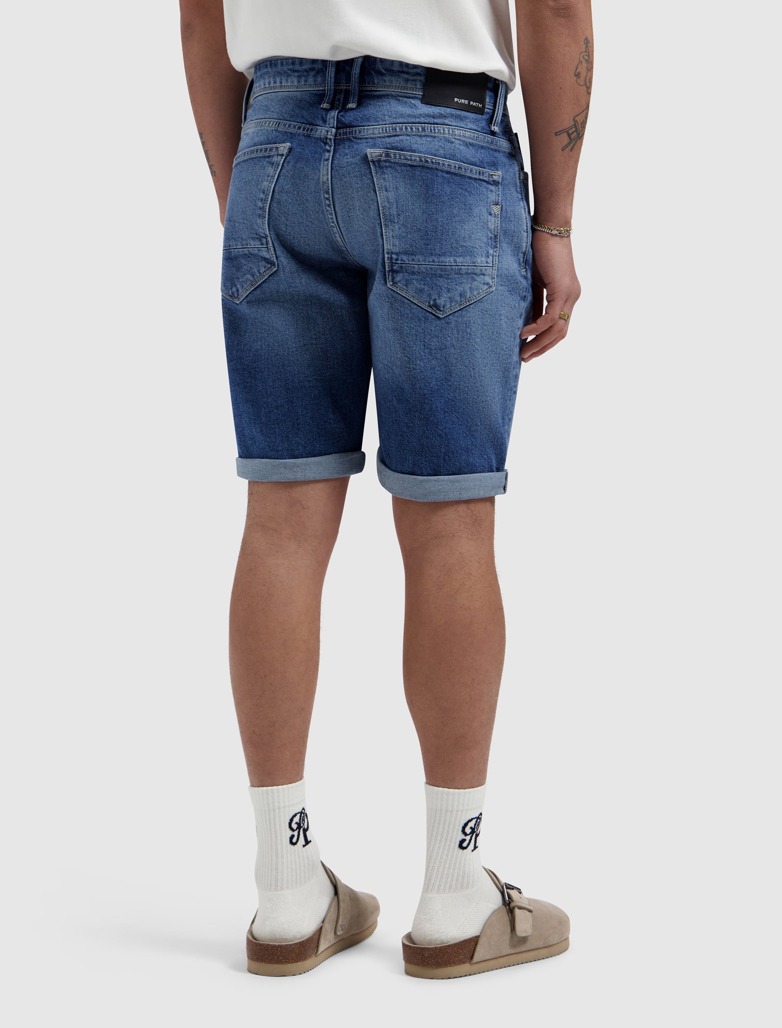The Miles Slim Fit Short | Denim Mid Blue