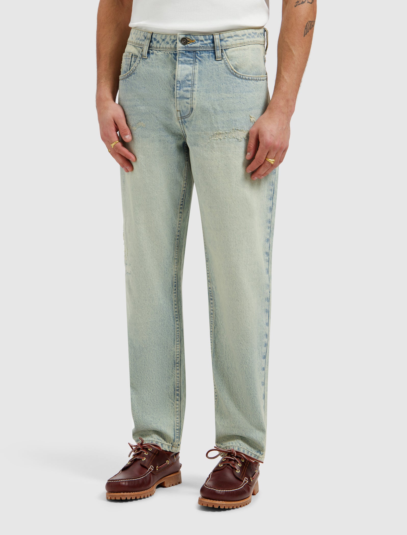 The Aiden Loose Fit Jeans | Denim Blue Green