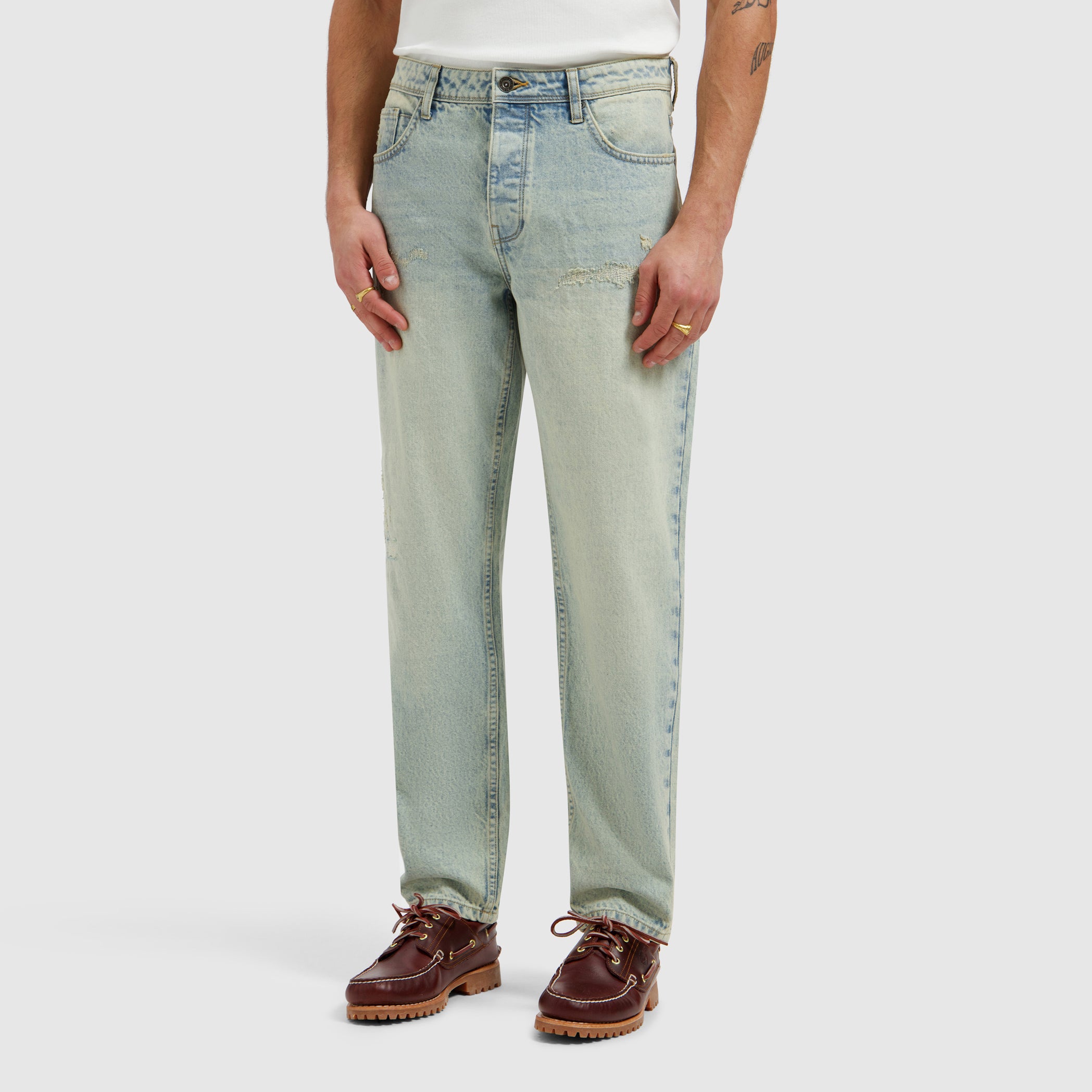 The Aiden Loose Fit Jeans | Denim Blue Green