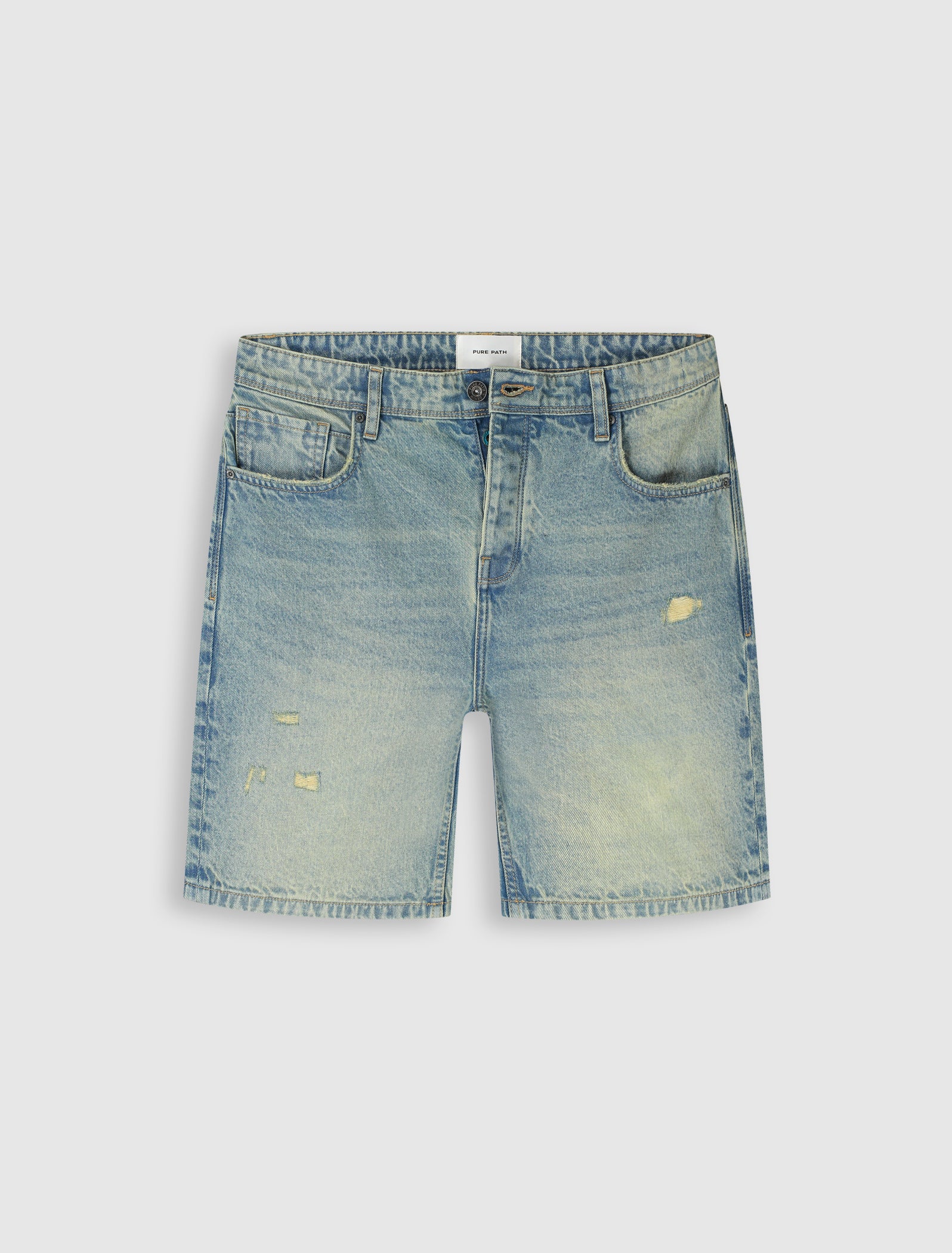 The Owen Regular Fit Short | Denim Blue Green