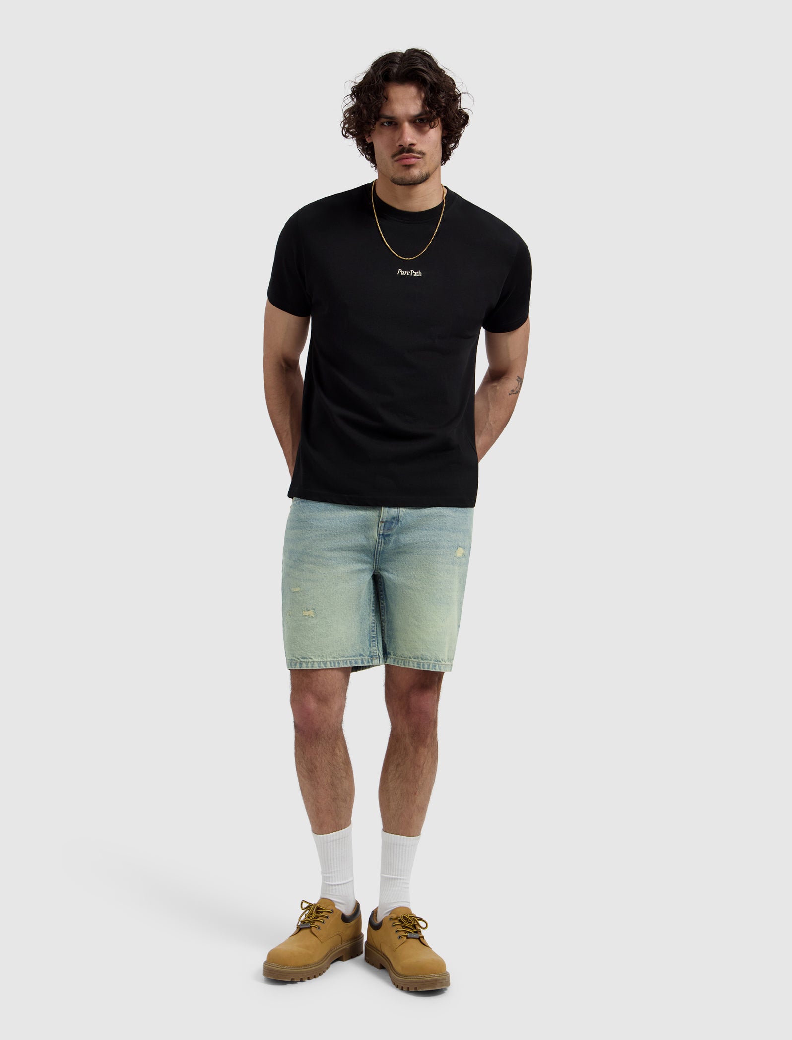 The Owen Regular Fit Short | Denim Blue Green