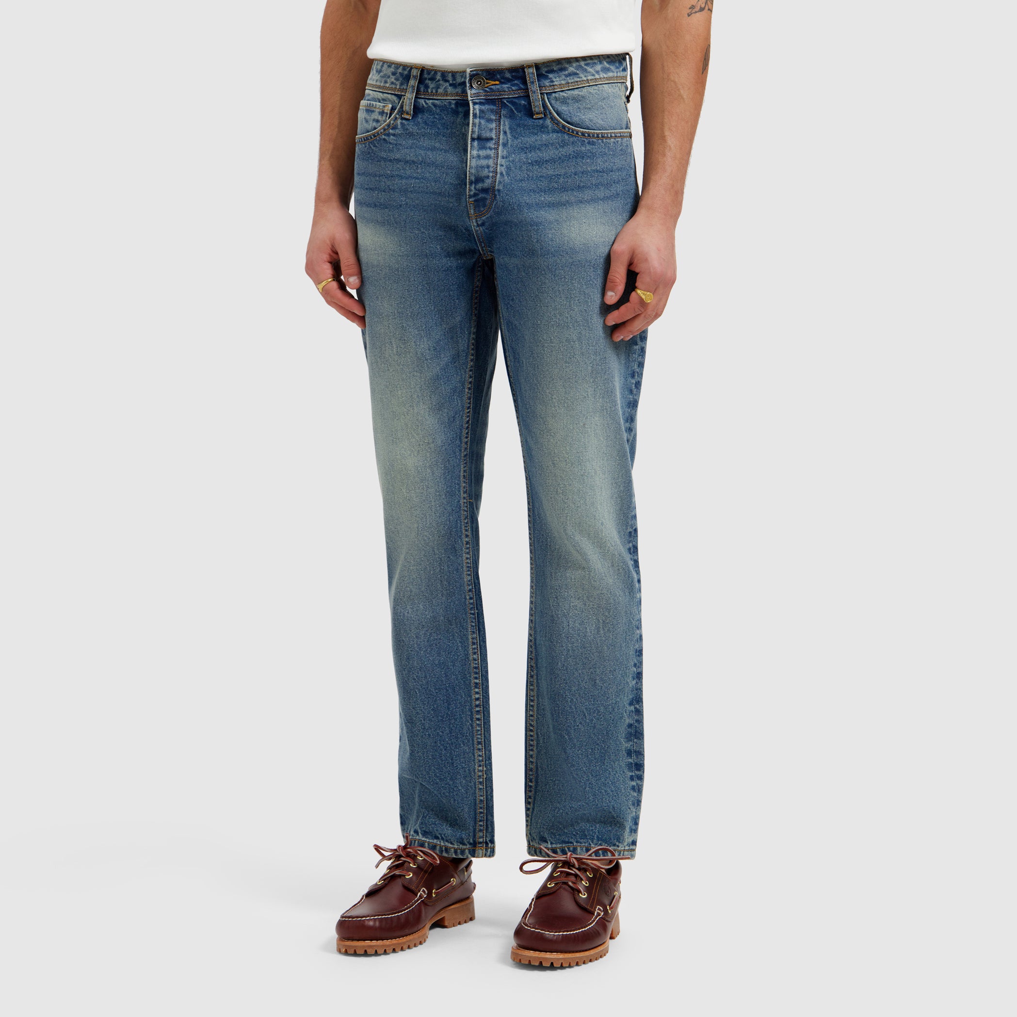 The Eric Regular Fit Jeans | Denim Blue Green