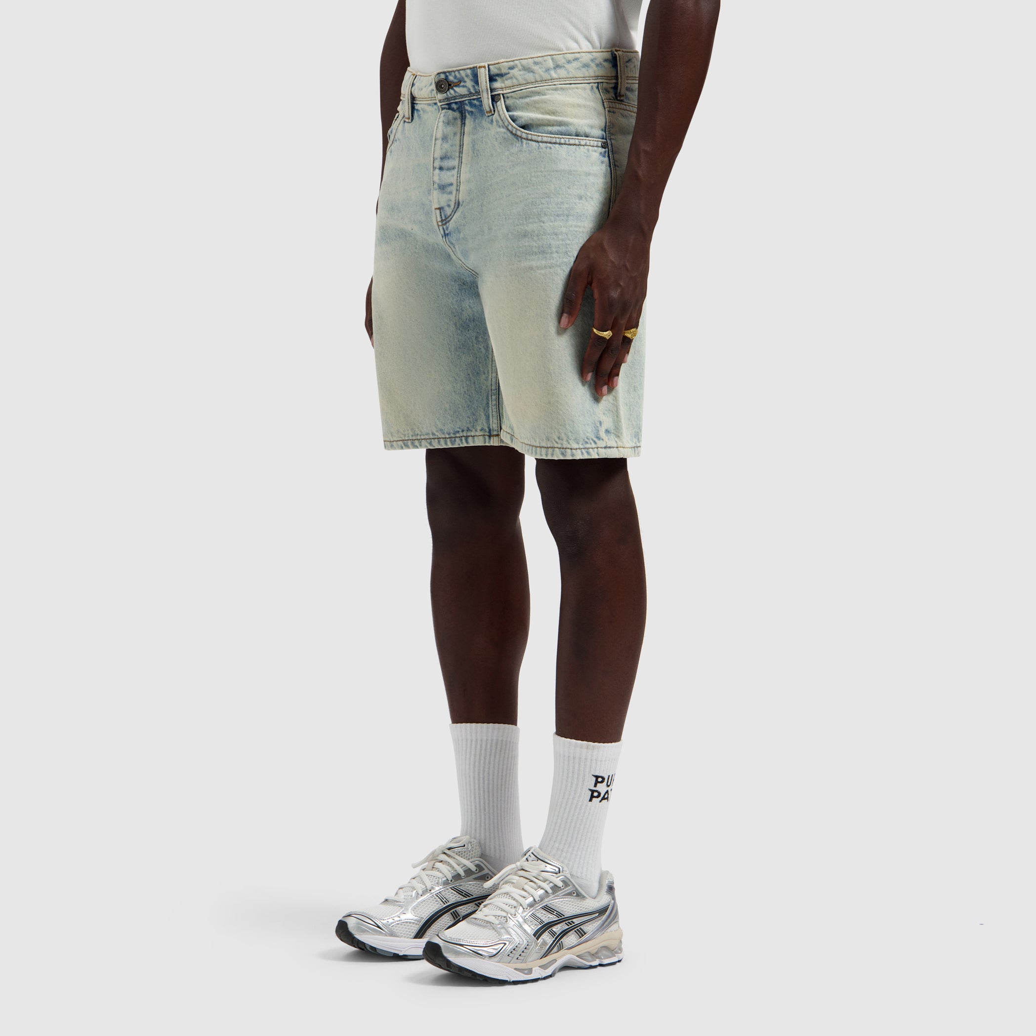 The Owen Regular Fit Short | Denim Blue Green